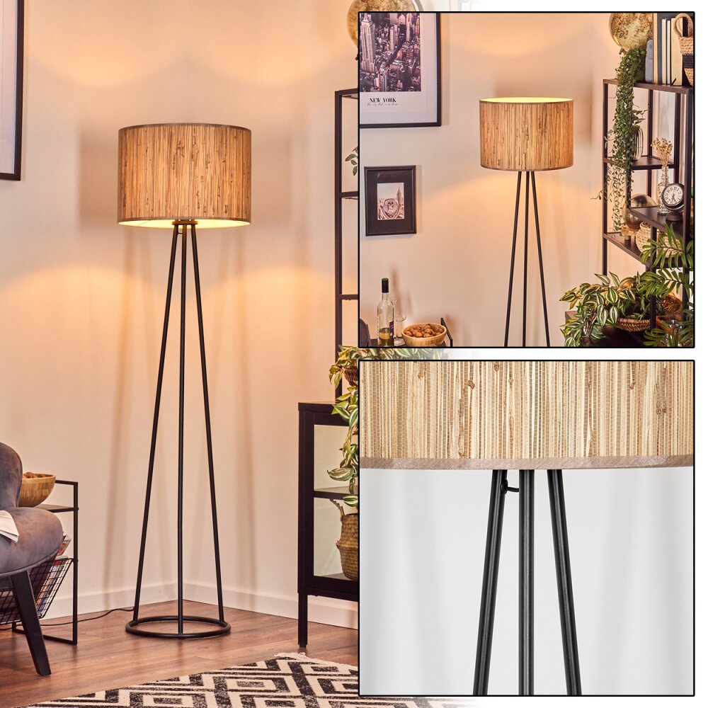 Bongal Staande lamp, Leeslamp Zwart, 1-licht main product photo