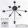 Gastor Plafondlamp 87 cm Chroom, Duidelijk, 8-lichts