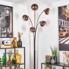 Koyoto Staande lamp Duidelijk, Koperkleurig, 5-lichts