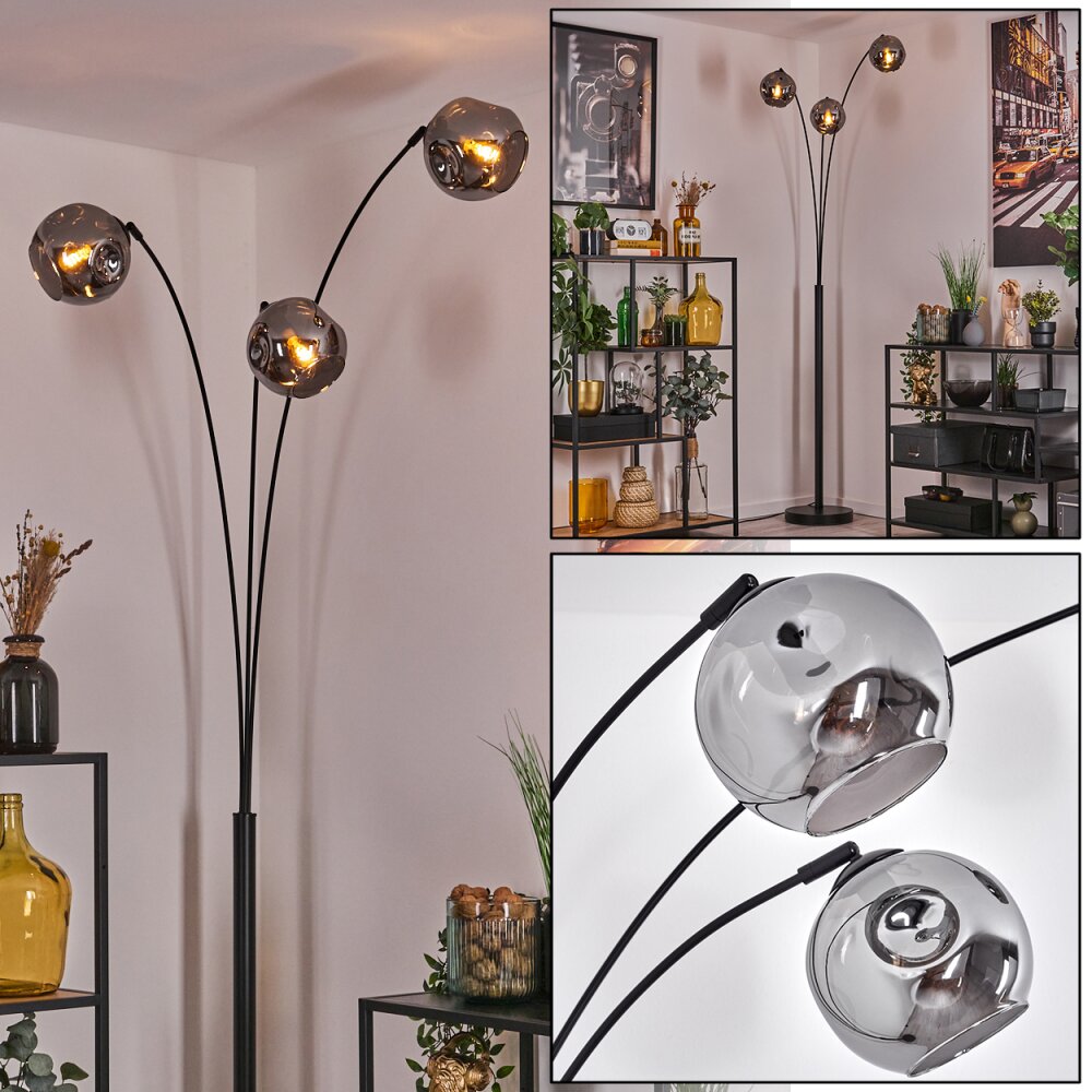 Ripoll Staande lamp Rookkleurig, 3-lichts main product photo