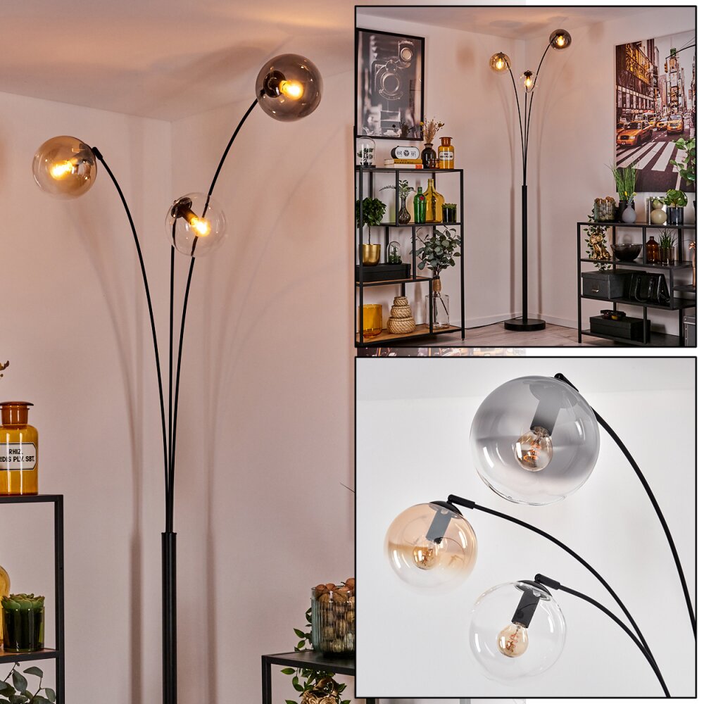 Gastor Staande lamp Amber, Duidelijk, Rookkleurig, 3-lichts main product photo