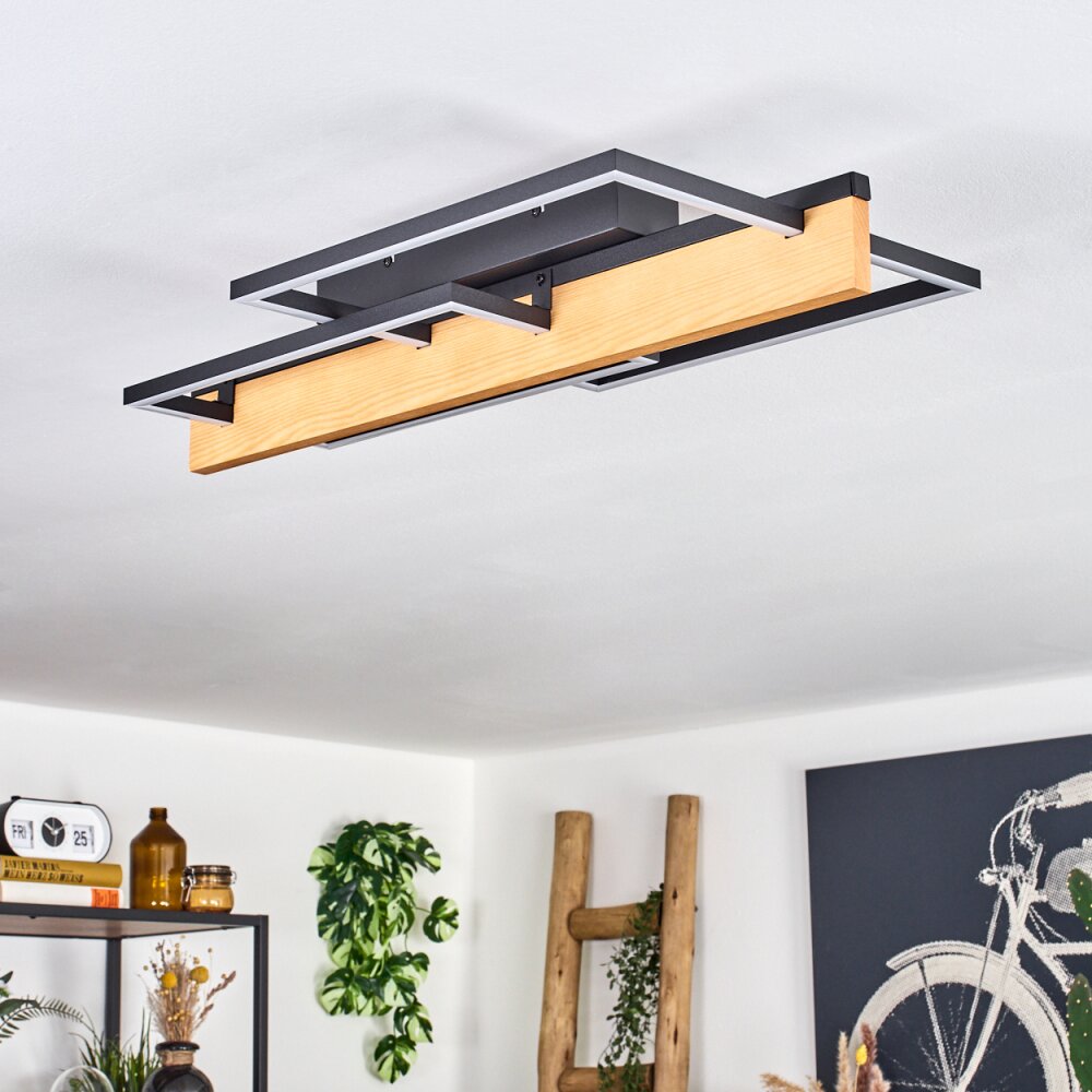 Pompu Plafondlamp LED Natuurlijke kleuren, Zwart, 1-licht