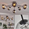 Gastor Plafondlamp 74 cm Chroom, Duidelijk, Rookkleurig, 6-lichts