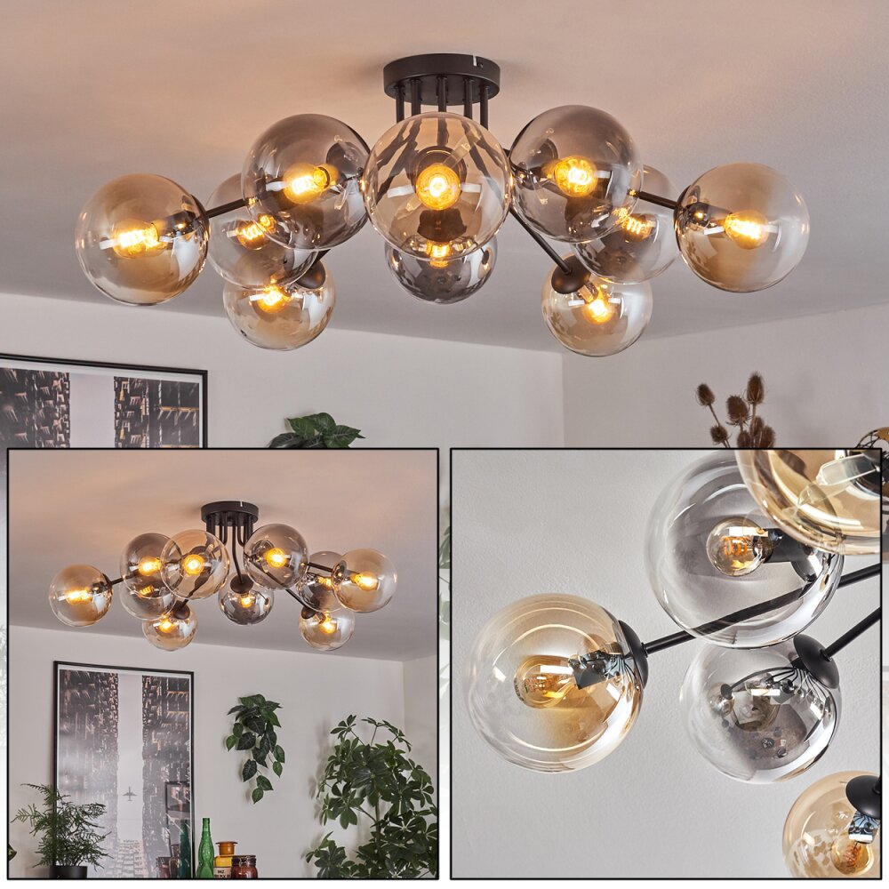 Gastor Plafondlamp 83 cm Amber, Duidelijk, Rookkleurig, 10-lichts main product photo