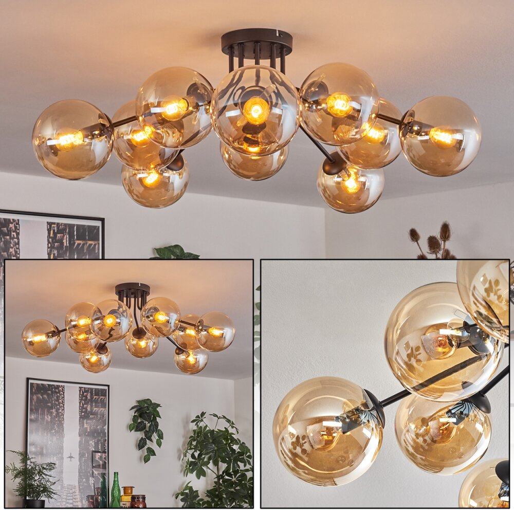 Gastor Plafondlamp 83 cm Amber, 10-lichts main product photo