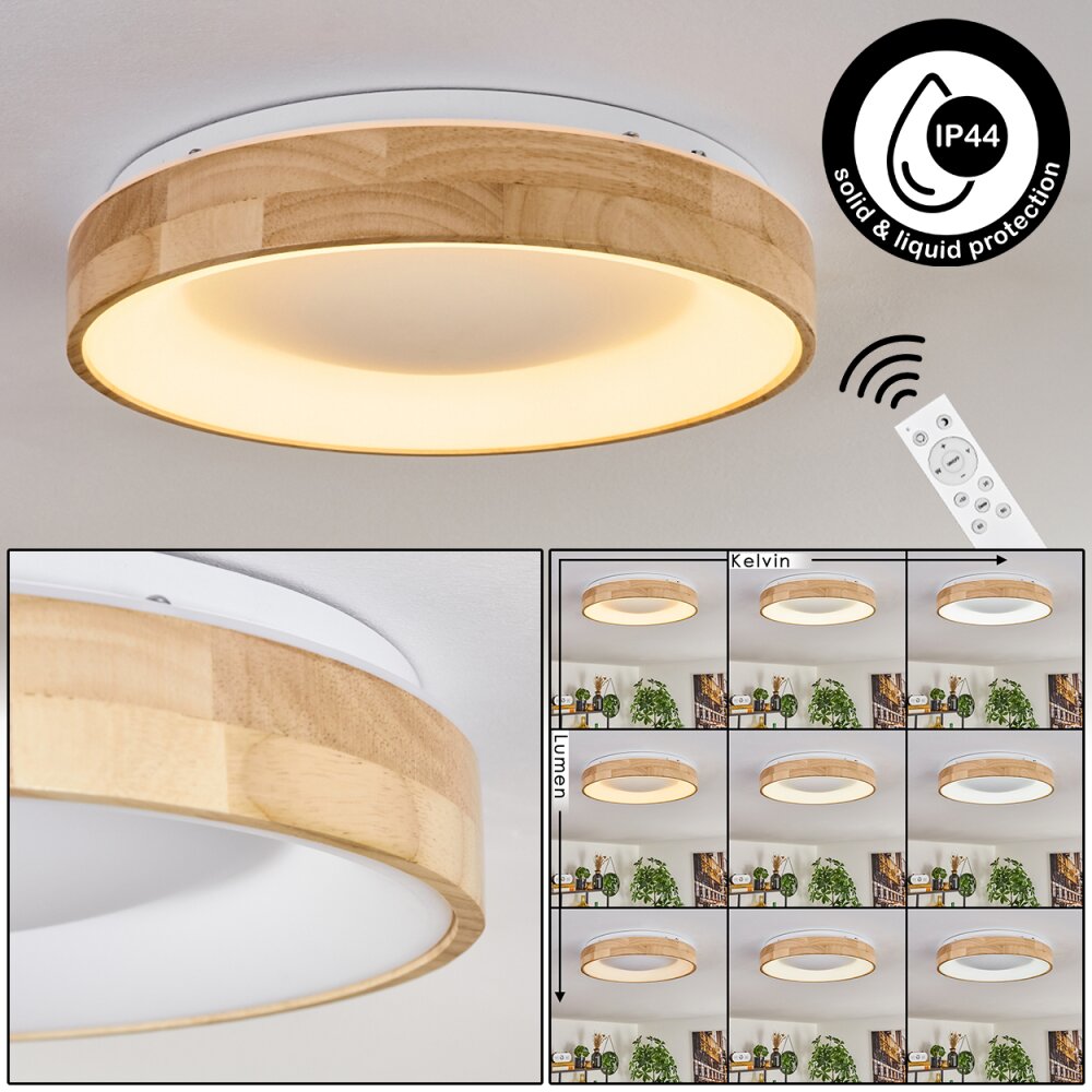 Lockeby Plafondlamp LED Natuurlijke kleuren, Wit, 1-licht, Afstandsbediening main product photo