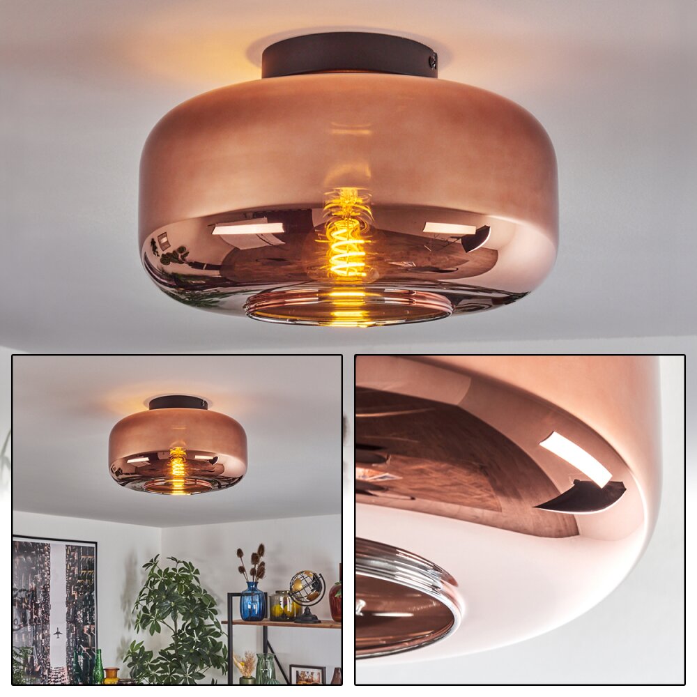 Boza Plafondlamp Koperkleurig, 1-licht main product photo