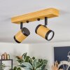 Martim Plafondlamp Natuurlijke kleuren, Zwart, 2-lichts
