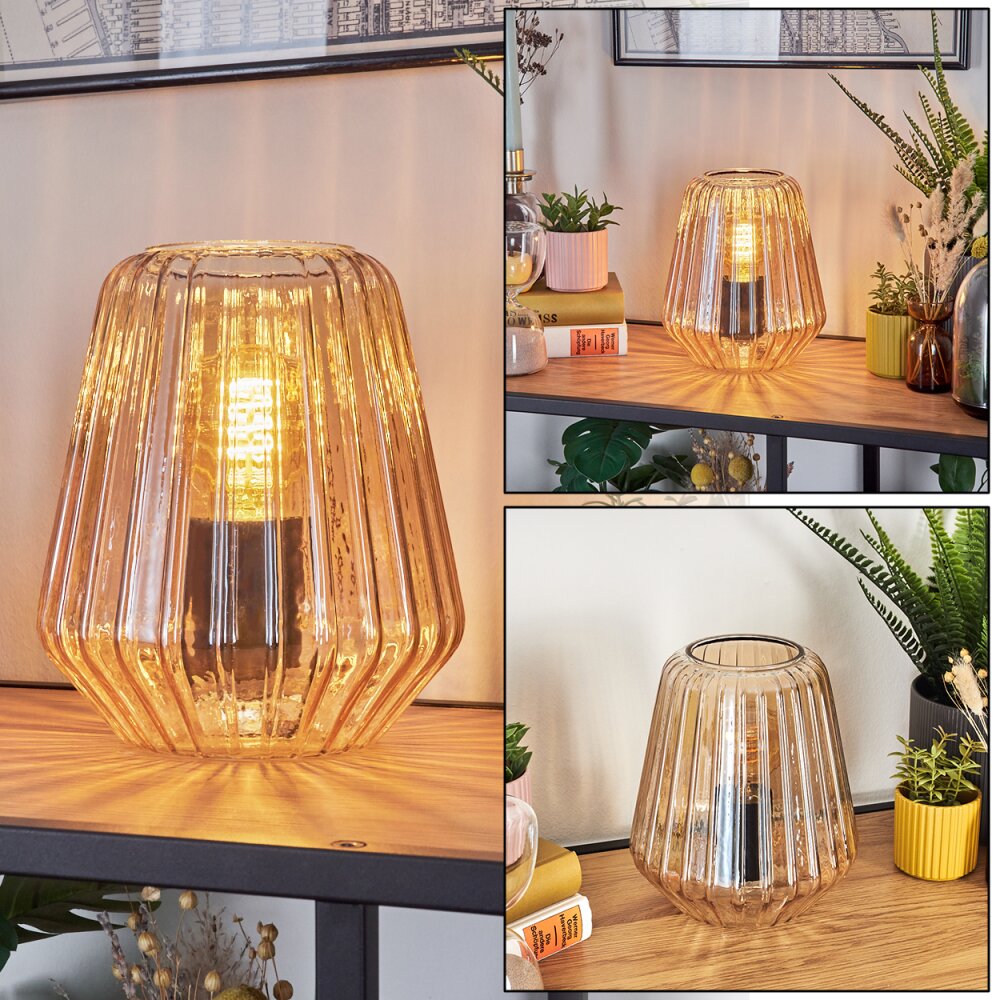 Telhais Tafellamp, Leeslamp Amber, Zwart, 1-licht main product photo