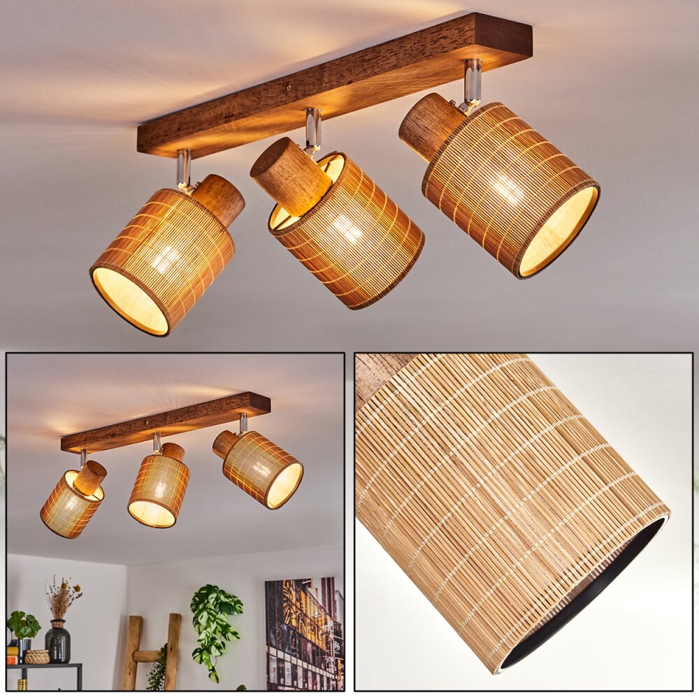 Kinnared Plafondlamp, Plafondspot Chroom, Donkerbruin, 3-lichts main product photo