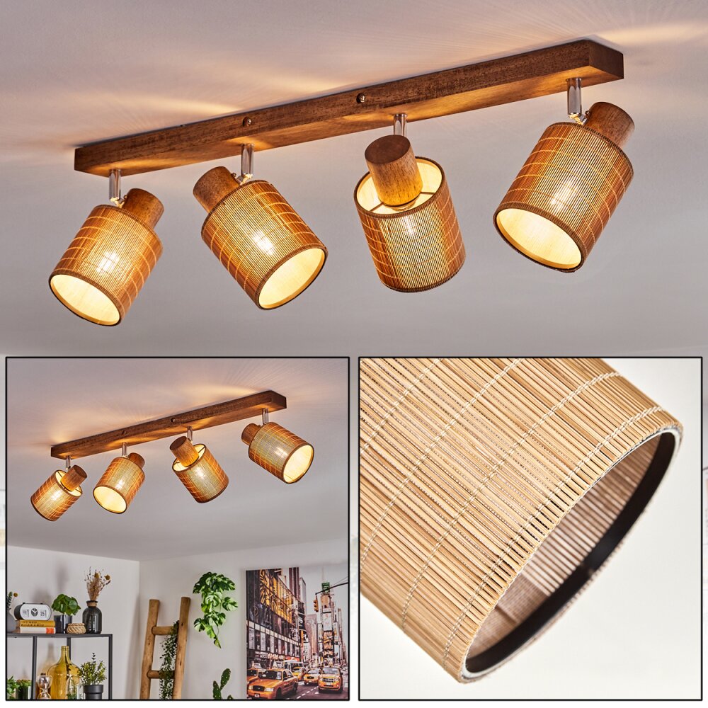 Kinnared Plafondlamp, Plafondspot Chroom, Donkerbruin, 4-lichts main product photo