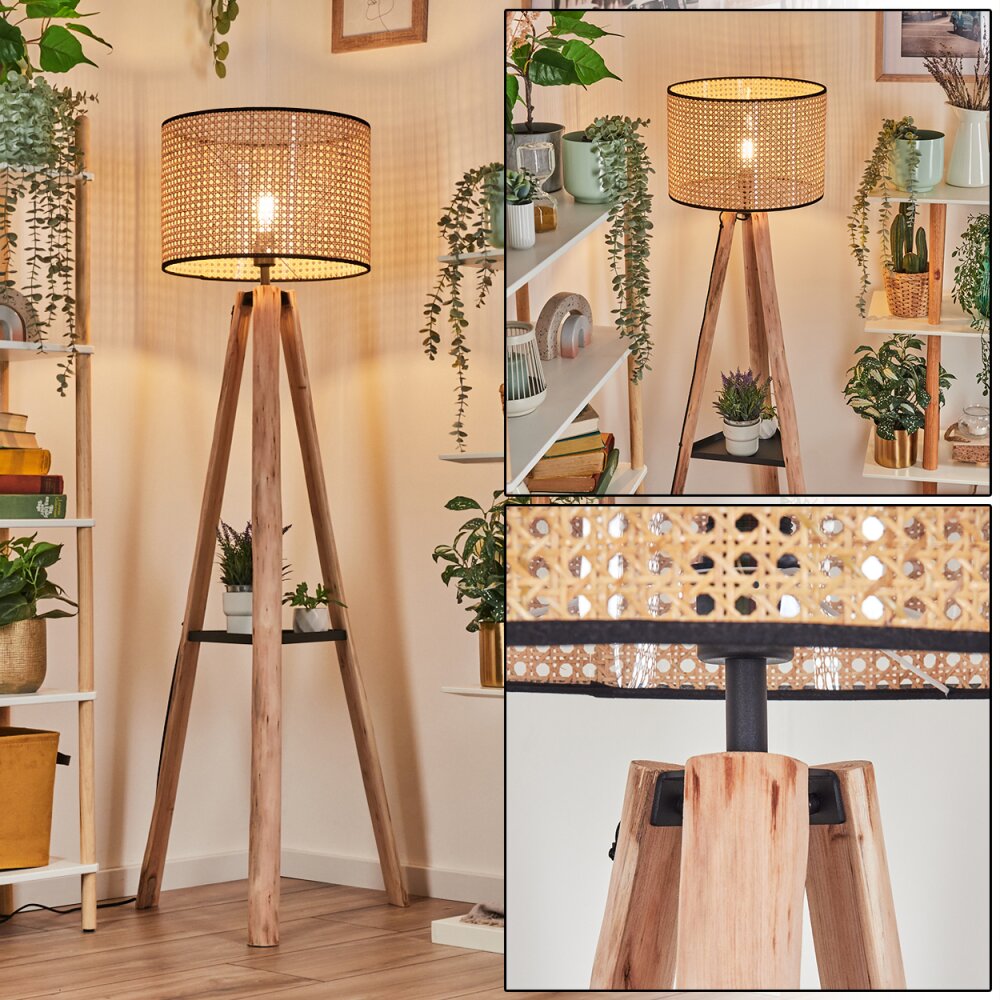 Ramila Staande lamp Natuurlijke kleuren, Zwart, 1-licht main product photo