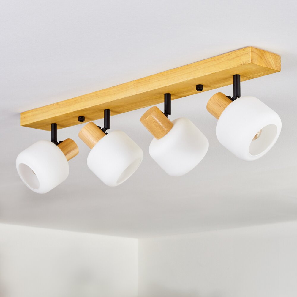 Miguas Plafondlamp Natuurlijke kleuren, Zwart, 4-lichts