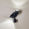 Emmerlev Buiten muurverlichting LED Zwart, 2-lichts, Bewegingsmelder