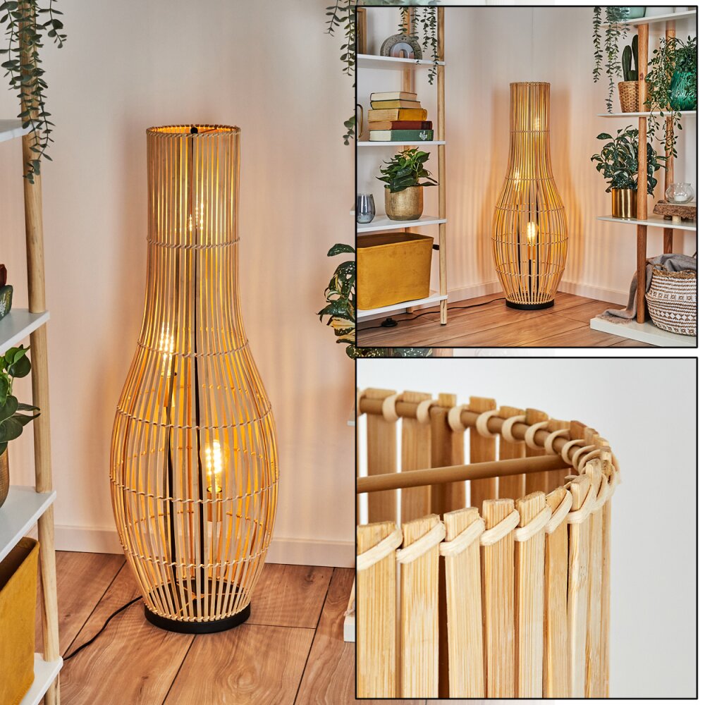 Staby Staande lamp Goud, Zwart, 3-lichts main product photo