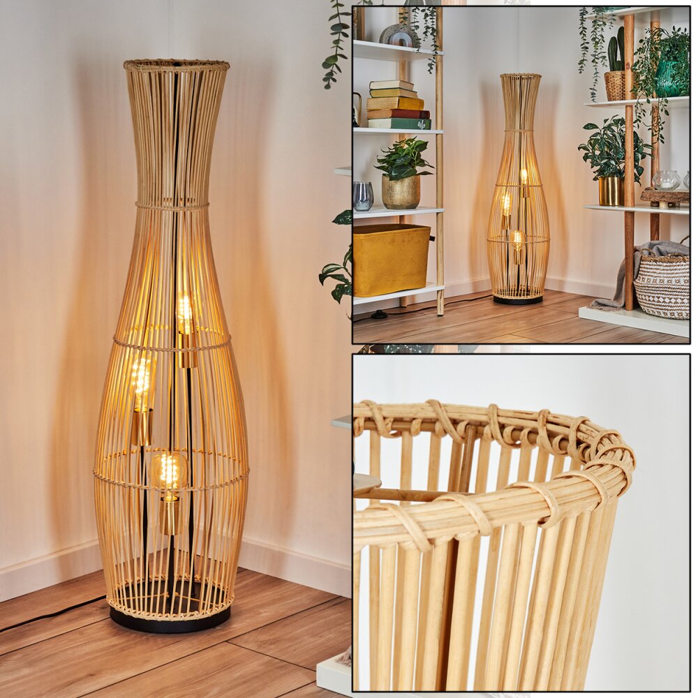 Staby Staande lamp Goud, Zwart, 3-lichts main product photo