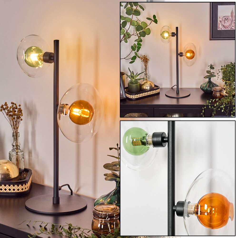 Monsul Tafellamp Zwart, 2-lichts main product photo