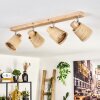 Lindberg Plafondlamp Chroom, lichtbruin, 4-lichts