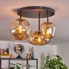 Zernez Plafondlamp Zwart, 3-lichts
