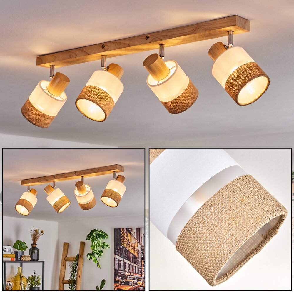 Fallhagen Plafondlamp Chroom, Natuurlijke kleuren, 4-lichts main product photo