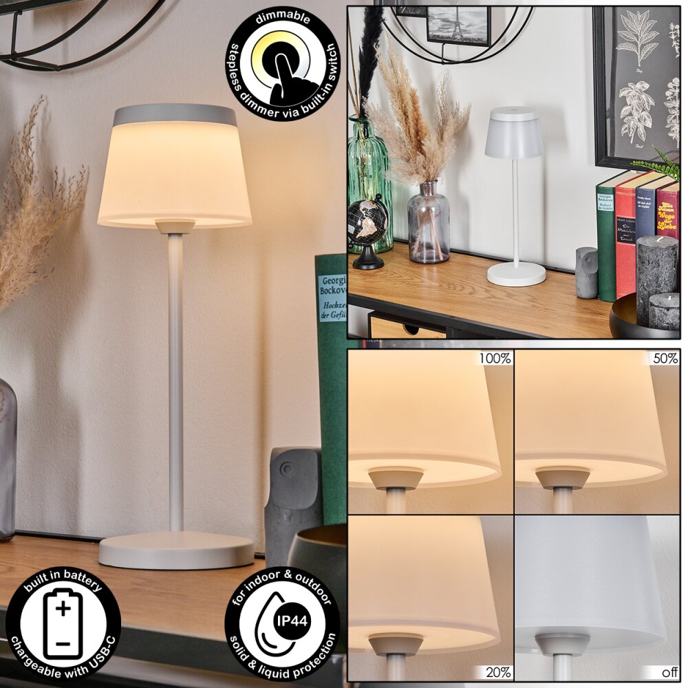 Algeraz Buiten tafellamp, Tafellamp Wit, 1-licht main product photo