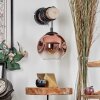 Ripoll Kogellampje, Wandlamp Natuurlijke kleuren, Zwart, 1-licht