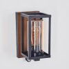 Portalis Wandlamp voor buiten Bruin, houtlook, Zwart, 1-licht, Bewegingsmelder