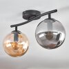 Gastor Plafondlamp, Kogellampje Amber, Rookkleurig, 2-lichts