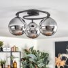 Gastor Plafondlamp, Kogellampje Chroom, Rookkleurig, 3-lichts