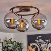 Gastor Plafondlamp, Kogellampje Chroom, Rookkleurig, 3-lichts