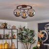 Gastor Plafondlamp, Kogellampje Chroom, Rookkleurig, 3-lichts