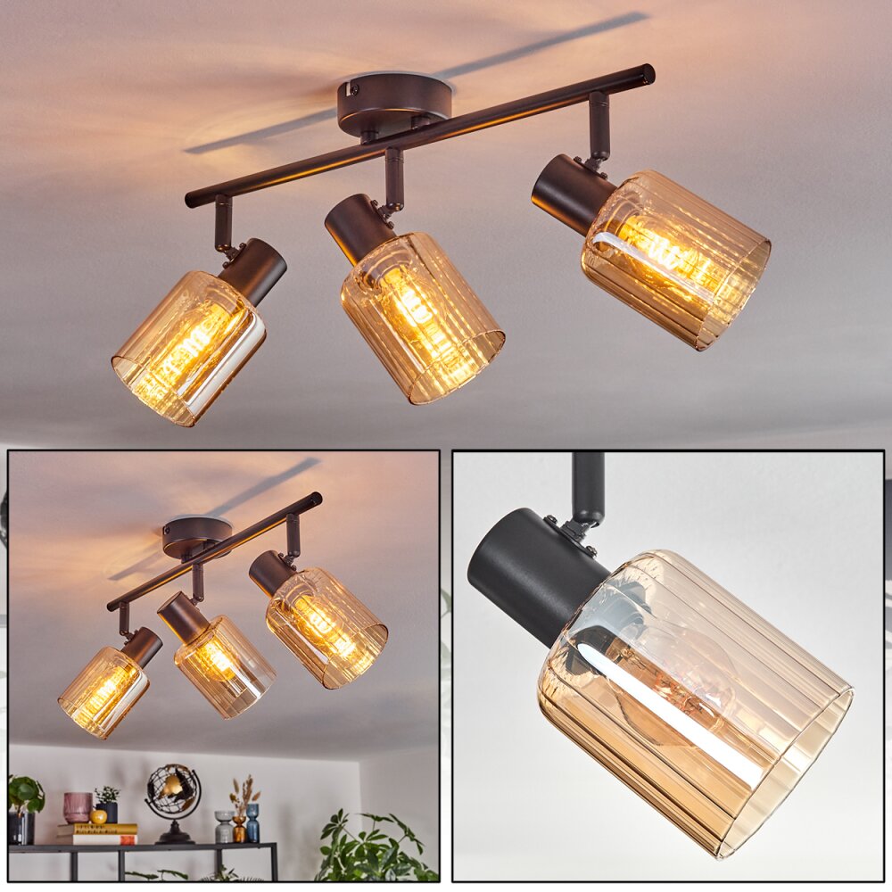 Aggebo Plafondlamp Zwart, 3-lichts main product photo