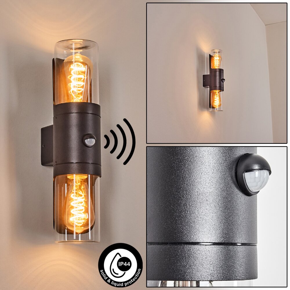Morbak Wandlamp voor buiten, Licht omhoog & omlaag Zwart, 2-lichts main product photo