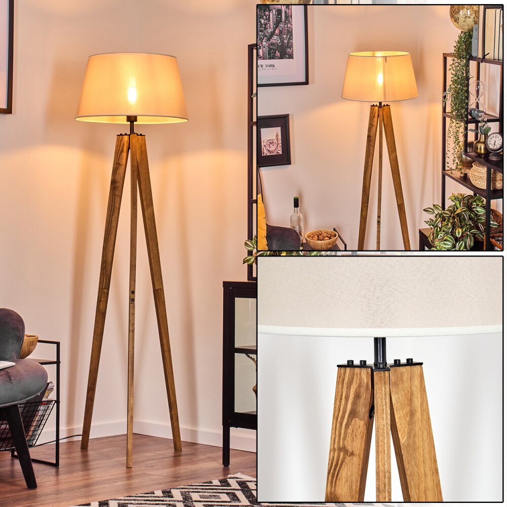 Bassagoda Staande lamp Natuurlijke kleuren, Zwart, 1-licht main product photo
