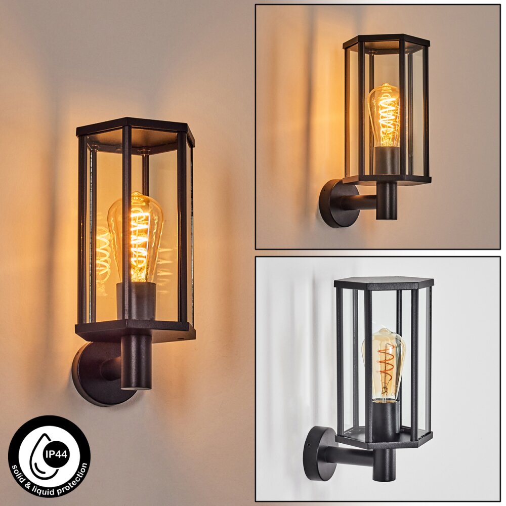 Monfanim Wandlamp voor buiten Zwart, 1-licht main product photo