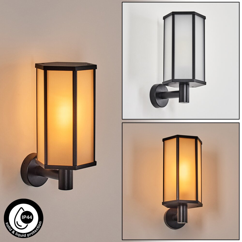Monfanim Wandlamp voor buiten Zwart, 1-licht main product photo