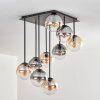 Gastor Plafondlamp, Kogellampje Amber, Duidelijk, Rookkleurig, 9-lichts