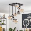 Gastor Plafondlamp, Kogellampje Amber, Duidelijk, Rookkleurig, 9-lichts