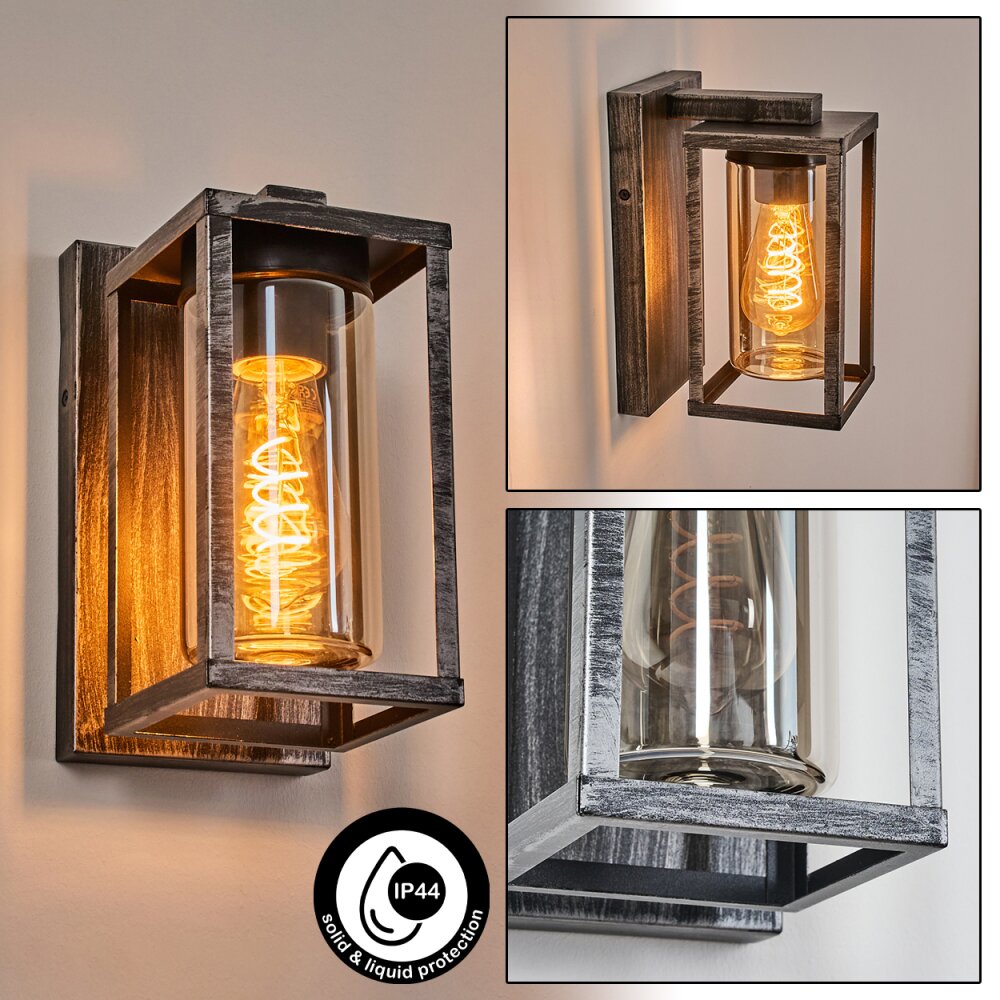 Portalis Wandlamp voor buiten Zwart, Zilver, 1-licht main product photo