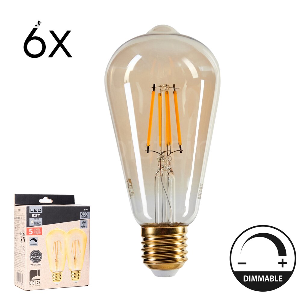 E27 LED 6 Watt warm wit dimbaar 650 Lumen main product photo