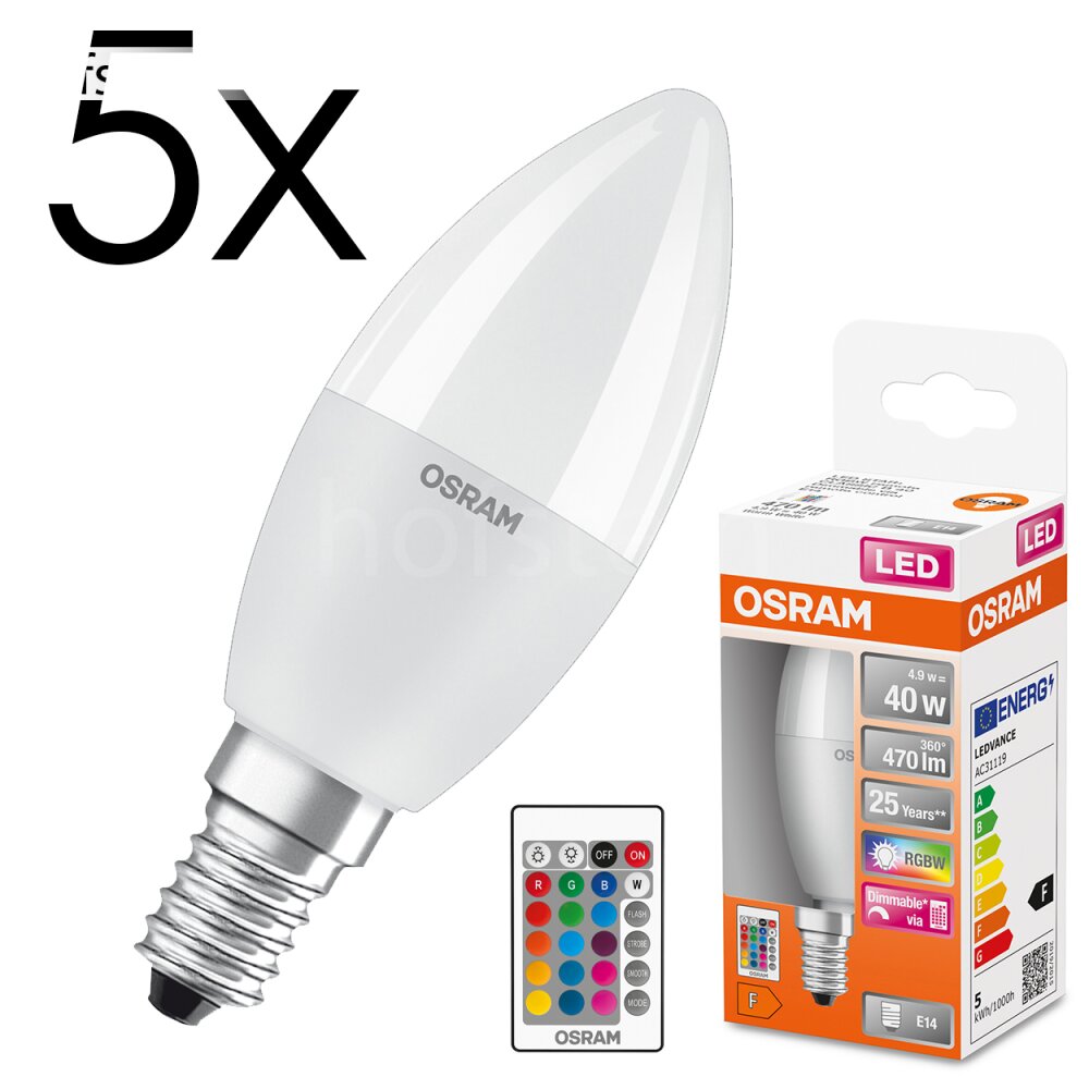 E14 LED 4.9 Watt warm wit dimbaar 470 Lumen main product photo