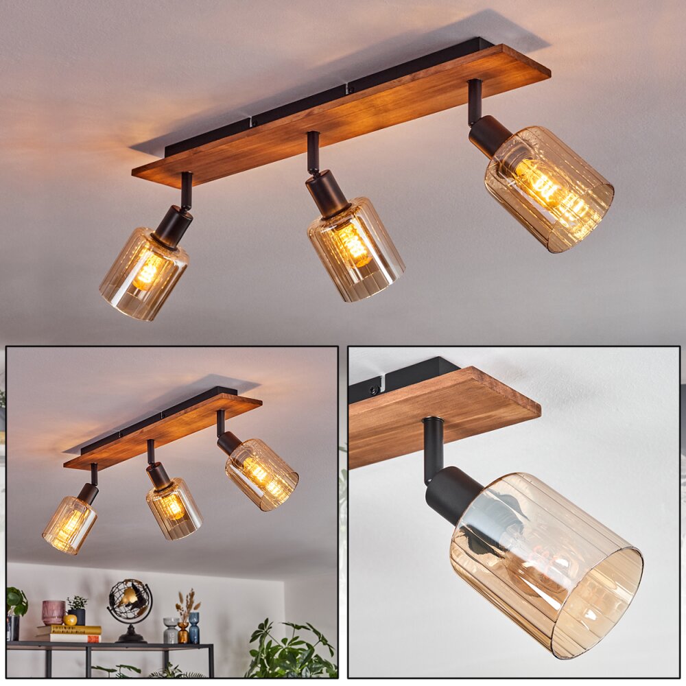Aggebu Plafondlamp Natuurlijke kleuren, Zwart, 3-lichts main product photo