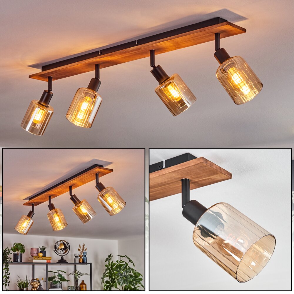 Aggebu Plafondlamp Natuurlijke kleuren, Zwart, 4-lichts main product photo