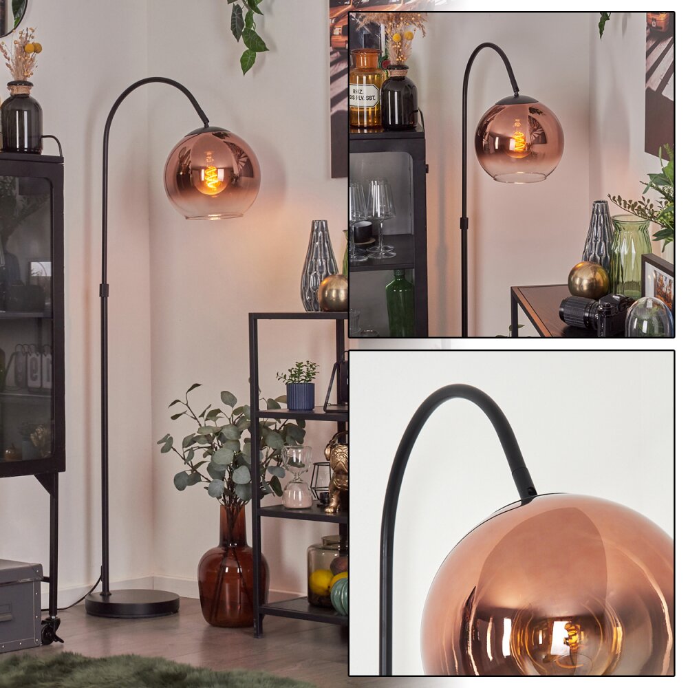 Koyoto Kogellampje, Staande lamp Duidelijk, Koperkleurig, 1-licht main product photo