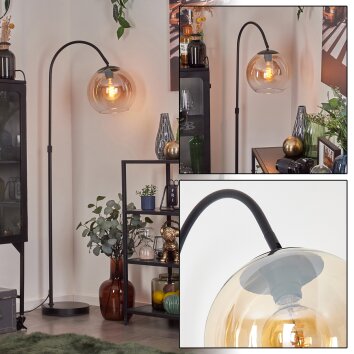 Koyoto Kogellampje, Staande lamp, Booglampen Amber, Duidelijk, 1-licht