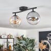 Gastor Plafondlamp, Kogellampje Amber, Duidelijk, Rookkleurig, 2-lichts