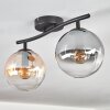 Gastor Plafondlamp, Kogellampje Amber, Duidelijk, Rookkleurig, 2-lichts
