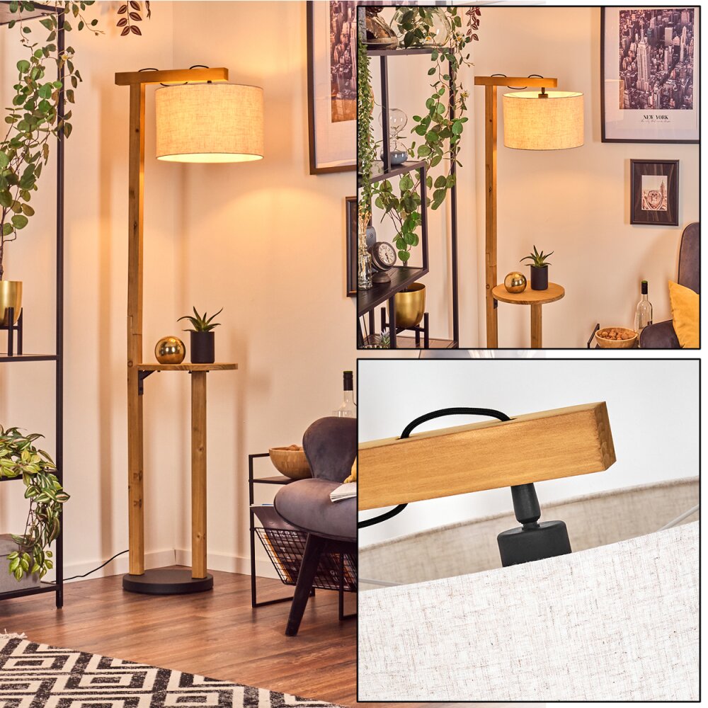 Bassagoda Staande lamp Natuurlijke kleuren, Zwart, 1-licht main product photo