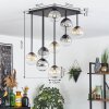 Chehalis Plafondlamp, Kogellampje Amber, Duidelijk, Rookkleurig, 9-lichts