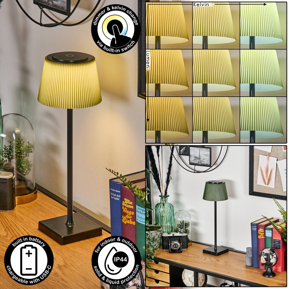 Longchamps Buiten tafellamp, Tafellamp LED Bruin, Groen, 1-licht main product photo